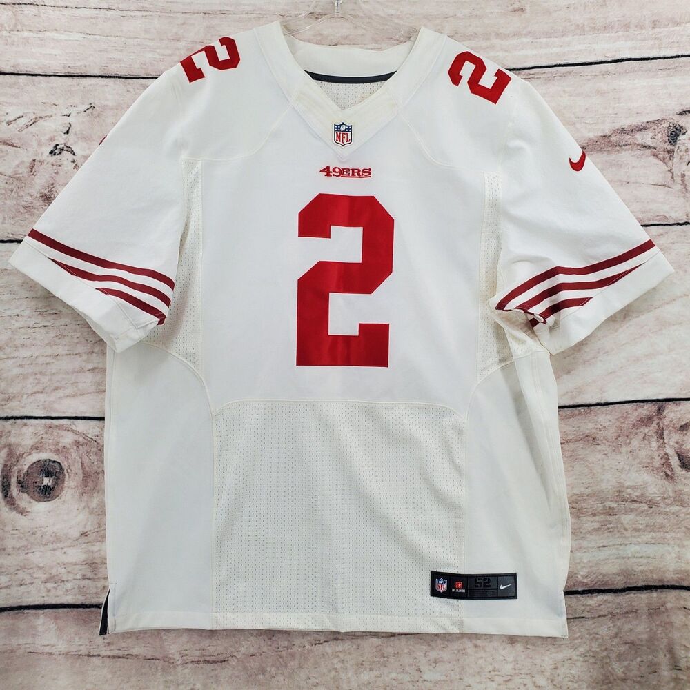 Nike White Red NFL On Field Jersey Size 52 TTG 49ers #2 Robinson EEG Players